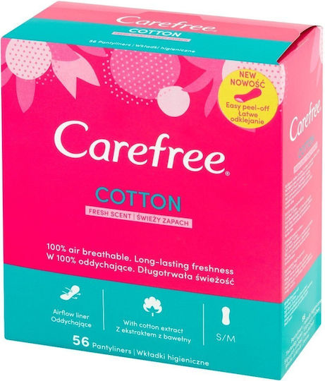 CareFree Cotton Sanitary Pads 56pcs