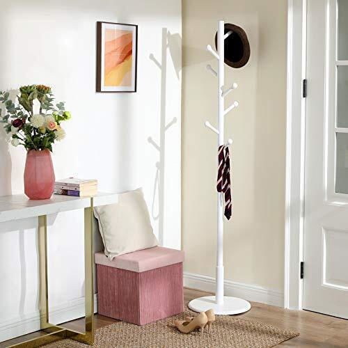 Songmics Cuiere de podea Lemn Alb 165cm