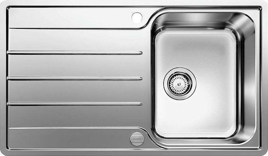 Blanco Lemis 45 S-if Ένθετος Νεροχύτης Inox Brushed με Μπαταρία Μ86xΠ50cm Λευκός