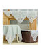 Liolios Home Ротонда Ленена с бродерия Сив 85x85бр