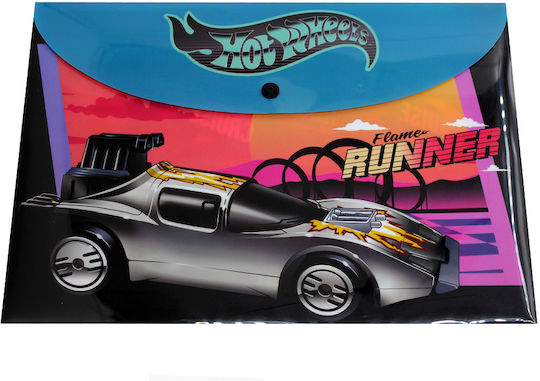 Gim Φάκελος με Κουμπί για Χαρτί A4 Hot Wheels