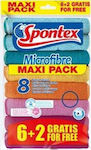 Spontex Cleaning Cloths with Microfibers General Use Multicolour 30x30cm 8pcs