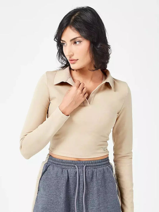 Squatwolf Damen Crop Top Cobblestone Marl