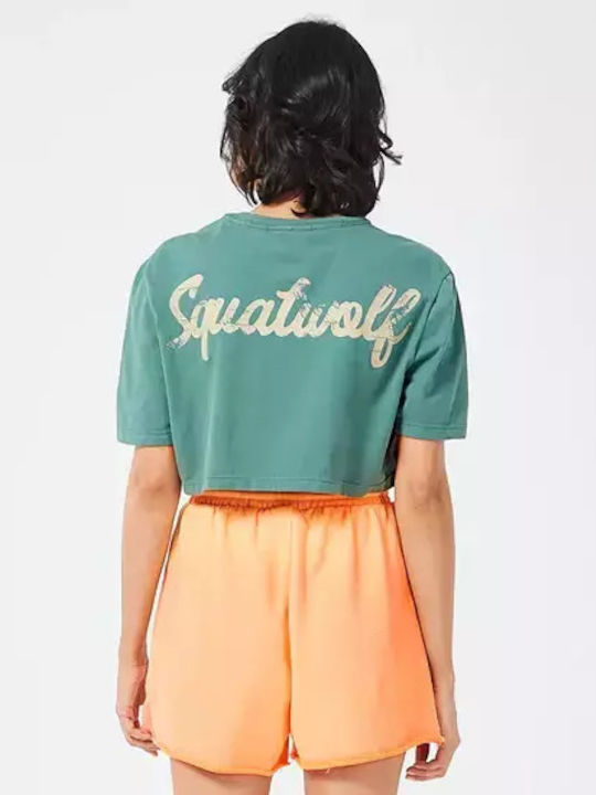 Squatwolf Γυναικείο Αθλητικό Crop T-shirt Orang...