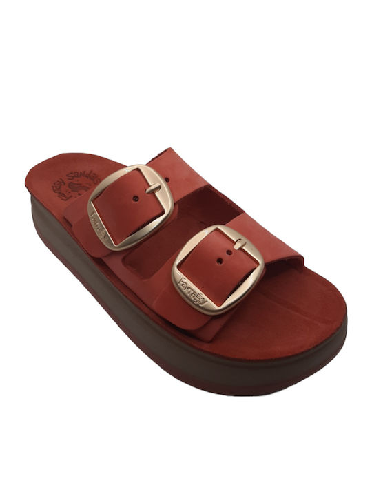 Fantasy Sandals Ζefi Leather Women's Flat Sanda...