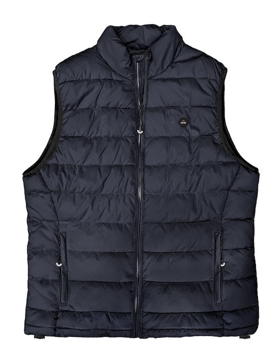 Double Men's Sleeveless Jacket Blue