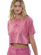 Kappa Authentic Damen Oversized Crop T-shirt Pink