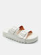 Women's Flat Sandals in White Color