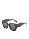 Techsuit Women's Sunglasses with Gray Frame and Black Lens