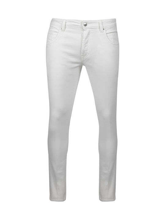 Men's Jeans Pants Elastic with Slim Fit Ecru