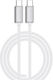 Devia Braided USB 2.0 Cable USB-C male - USB-C 60W PD Λευκό 1.5m N64890