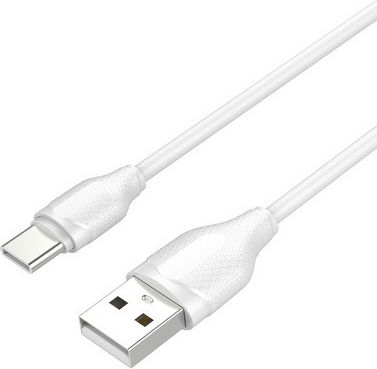 Ldnio USB 2.0 Cable USB-C male - USB-A 25W White 1m (12550001)