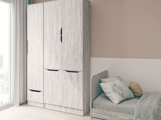 Δίφυλλη Ντουλάπα Γκρι 80x50x210cm