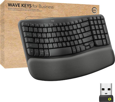 Logitech Wave Keys for Business Ασύρματο Πληκτρολόγιο Αγγλικό US Γκρι