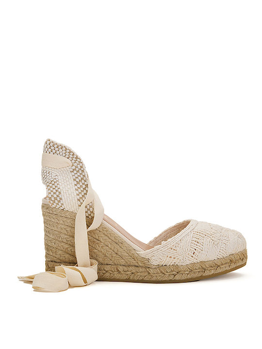 Gaimo Women's Fabric Platform Espadrilles Beige