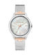 Trussardi City Life Ceas Dama 35mm Baterie Cu Brățară Din Metal Albă