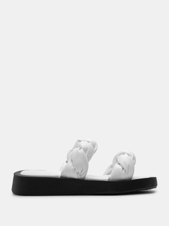 Kalliope Damen Flache Sandalen in Weiß Farbe