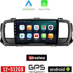 Kirosiwa Car-Audiosystem für Peugeot Reisender 2016 (Bluetooth/USB/AUX/WiFi/GPS/Apple-Carplay/Android-Auto) mit Touchscreen 9"