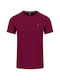 Tommy Hilfiger T-shirt Bărbătesc cu Mânecă Scurtă Burgundy