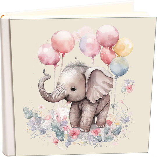 Άλμπουμ My Album Elephant 32 Boho Style Ριζόχαρτο 24x24cm Κουτί Άλμπουμ 40 Σελίδες
