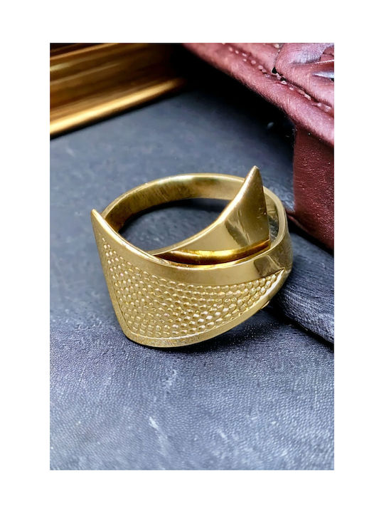 Women's Gold Plated Steel Ring