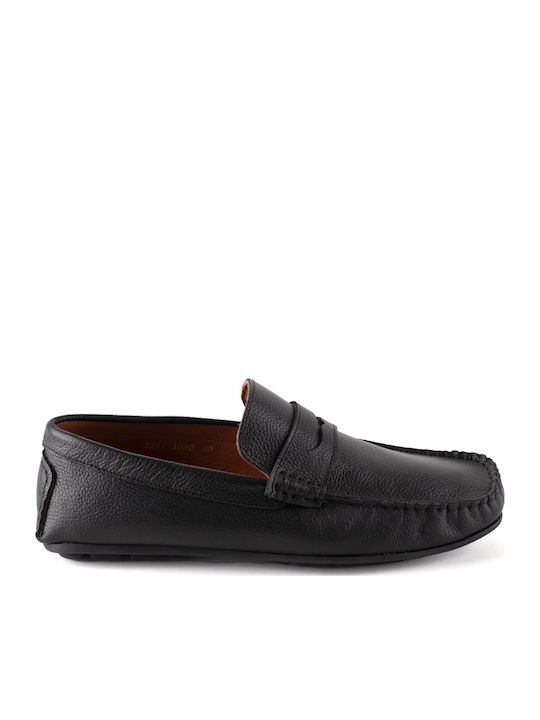 Softies Men's Leather Moccasins Black