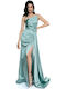 RichgirlBoudoir Summer Evening Dress with Slit Green