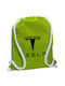 Koupakoupa Tesla Motors Τσάντα Πλάτης Γυμναστηρίου Πράσινη