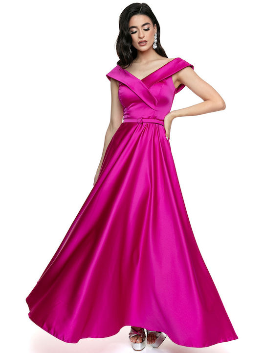 RichgirlBoudoir Summer Maxi Evening Dress Fuchsia