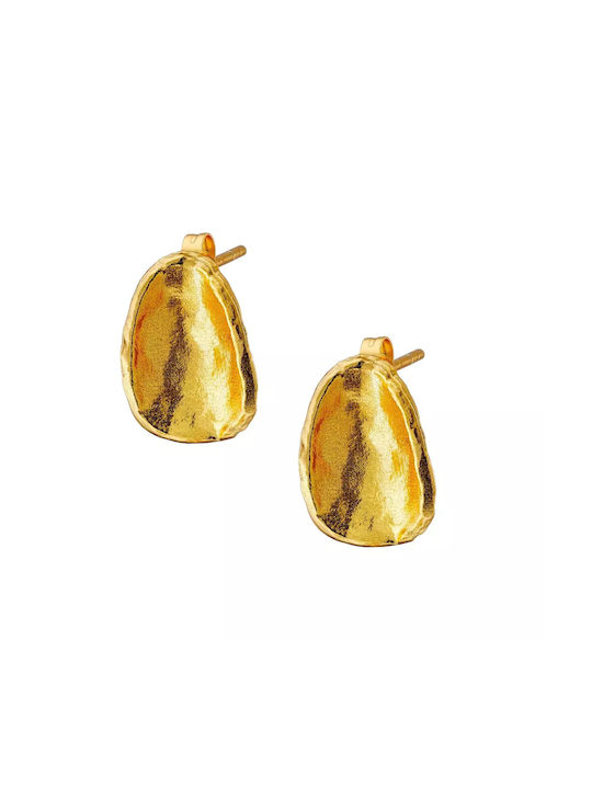 Oxzen Earrings made of Silver Gold Plated