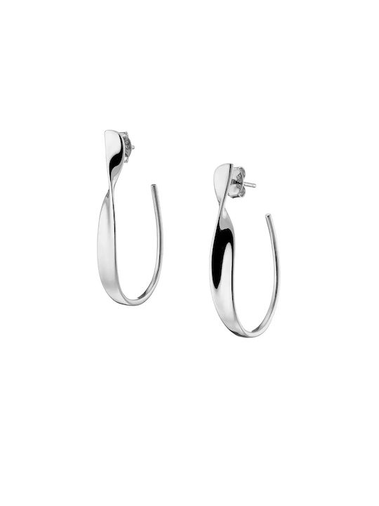 Oxzen Earrings Hoops made of Silver