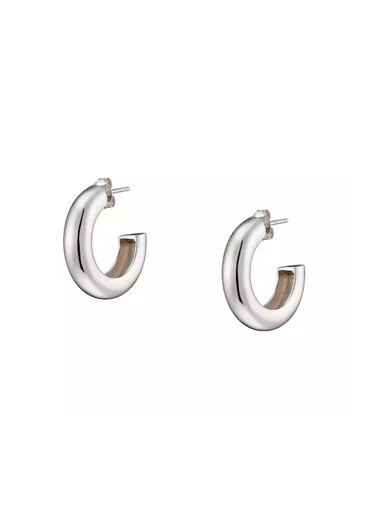 Oxzen Earrings Hoops made of Silver