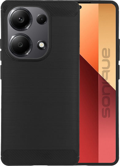 Silicone Case Sonique Carbon Brushed Xiaomi Redmi Note 13 Pro 4g Poco M6 Pro 4g Black Sonique Black Poco M6 Pro 4g Redmi Note 13 Pro 4g Back Covers