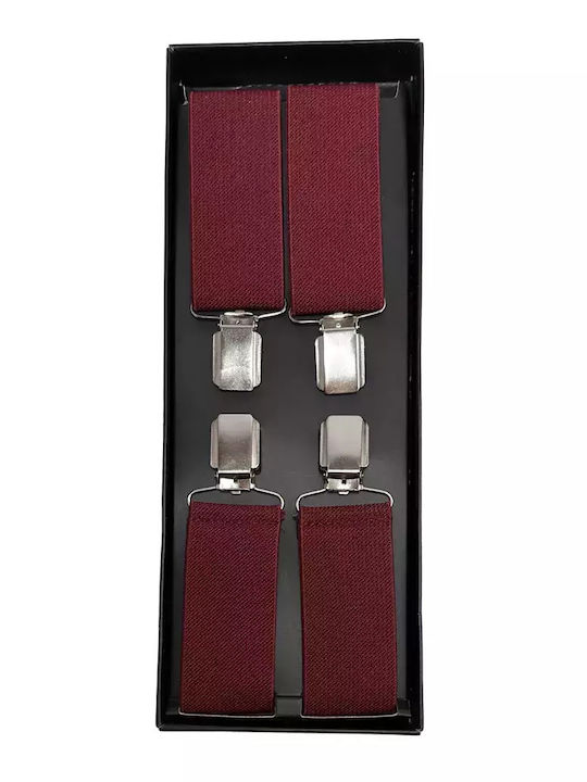 Suspenders Monochrome Burgundy