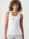 Emporio Armani pentru Femei Bluză din Bumbac Fără mâneci White