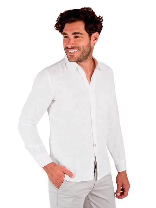 Devergo Men's Shirt Linen White