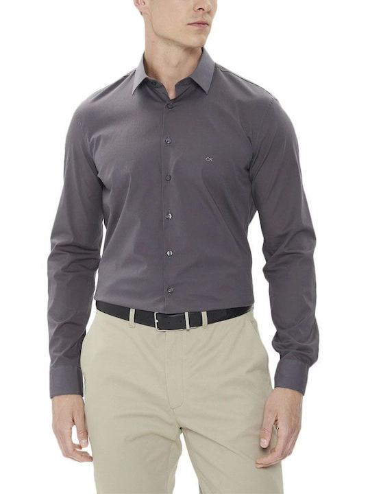 Calvin Klein Poplin Men's Shirt Long Sleeve Cot...