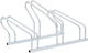 vidaXL 3-Bike Floor Stand Galvanized Steel Silver