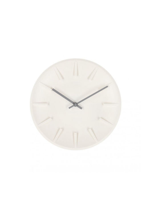 Bizzotto Hervar Wanduhr Metallisch Weiß 30x5cm