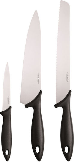 Fiskars Essential Комплект Ножове от Неръждаема Стомана 3 Бройки