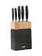 Berretti Berretti Grande Knife Set with Block from Stainless Steel 6pcs