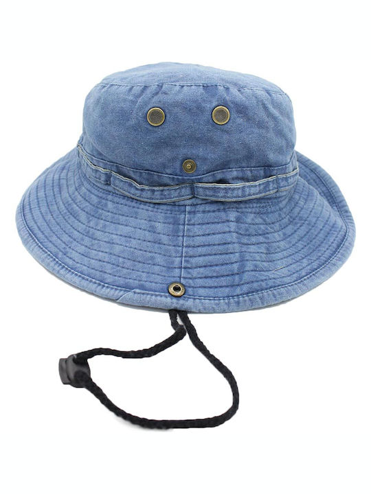 Bucket Καπέλο Κορδόνι Washed Blue 12434-bl