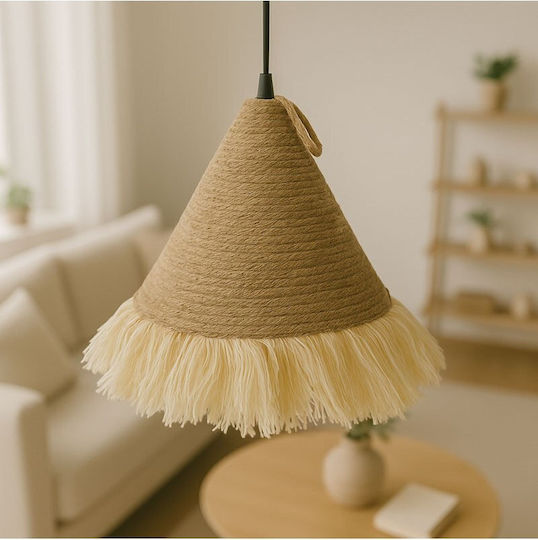 Pakketo Geole Κρεμαστό Φωτιστικό Μπεζ Boho 60x60x94εκ.