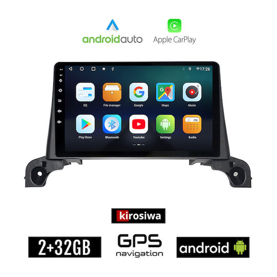 Kirosiwa Car Audio System for Peugeot 5008 2017 (Bluetooth/USB/AUX/WiFi/GPS/Apple-Carplay/Android-Auto) with Touch Screen 9"