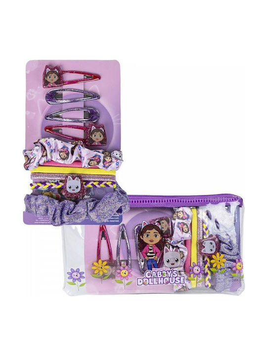 Cerda Gabby's Dollhouse Kids Hair Clips Set with Figure Hair Clips