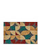 Etoile Covor de Intrare din Cocos cu Suport Antiderapant Multicolor 43x73buc