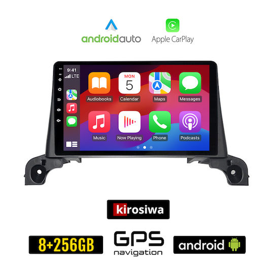 Kirosiwa Sistem Audio Auto pentru Peugeot 5008 2017 (Bluetooth/USB/AUX/WiFi/GPS/Apple-Carplay/Android-Auto) cu Ecran Tactil 9"
