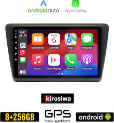 Kirosiwa Car-Audiosystem für Skoda Schnell 2014 (Bluetooth/USB/AUX/WiFi/GPS/Apple-Carplay/Android-Auto) mit Touchscreen 9"