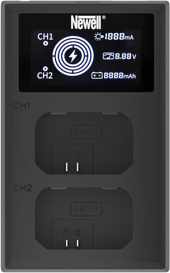 Newell Double Battery Charger Compatible with Sony