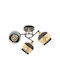 Ceiling Mount Light Black with Socket E27